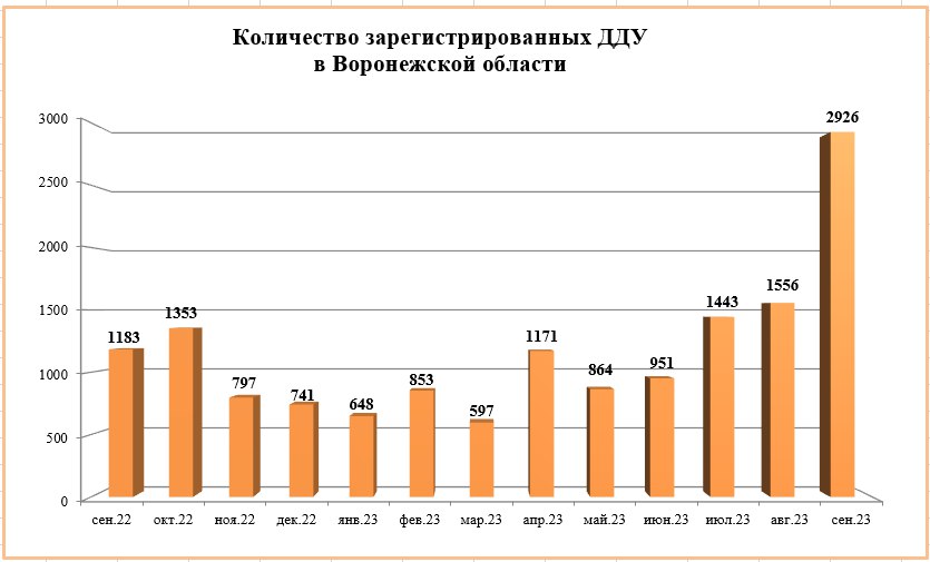 Количество ДДУ в Воронежской области выросло почти вдвое в сентябре - фото 2