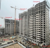 Ход строительства дома № 2, секция 6,7 в ЖК Развитие -