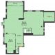 1 комнатная квартира 187 м² в ЖК Renaissance (Ренессанс), дом № 1 - планировка