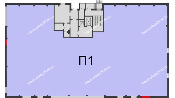 Планировка 1 этажа в доме Литер 5 в ЖК Сокол Градъ