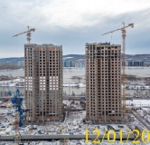 Ход строительства дома № 5.2 в ЖК Новоостровский -