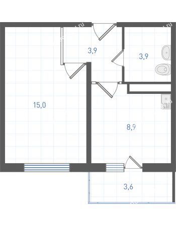 1 комнатная квартира 32,7 м² в ЖК Левенцовка парк, дом Корпус 8-12.1