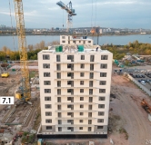 Ход строительства дома 7, строение 1 в ЖК КБС Берег -