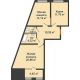 2 комнатная квартира 65,53 м² в ЖК Сердце, дом 1 - планировка