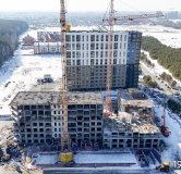 Ход строительства дома 2 в ЖК Дабл-Дабл -