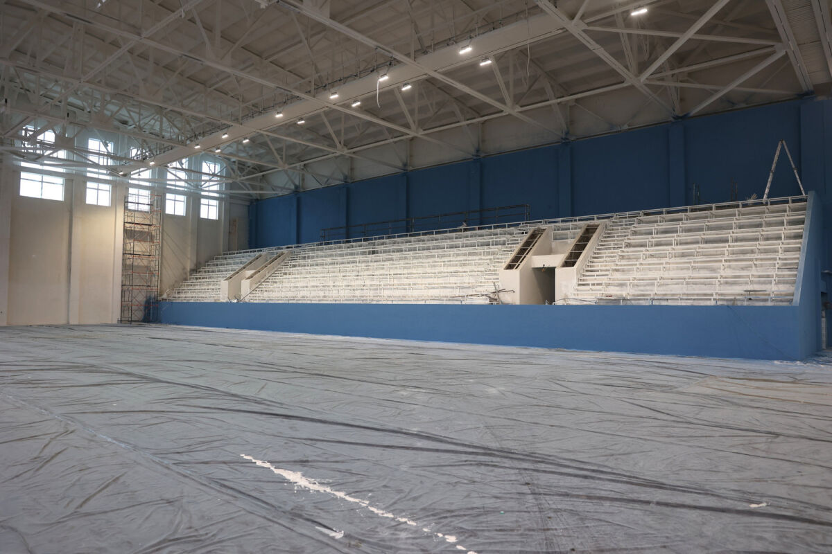 Реконструкция Дворца спорта в Таганроге выполнена на 55% - Фото 1