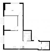 2 комнатная квартира 60,6 м² в ЖК Савин парк, дом корпус 8 - планировка