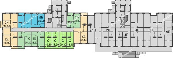 Планировка 1 этажа в доме № 11 в ЖК Корабли