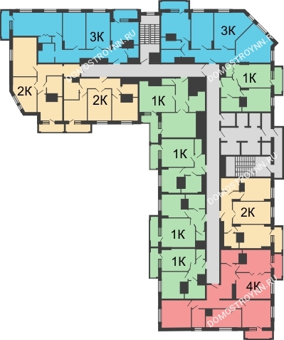 ЖК Гелиос - планировка 15 этажа