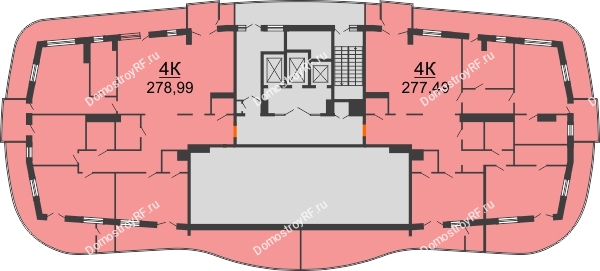 ЖК Солнечный дом - планировка 19 этажа