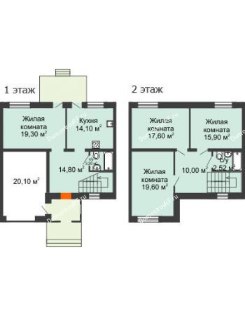 4 комнатная квартира 157,8 м² в КП Зазеркалье, дом таунхаус 157,8 м2