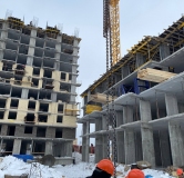 Ход строительства дома 1 в ЖК Локомотив -