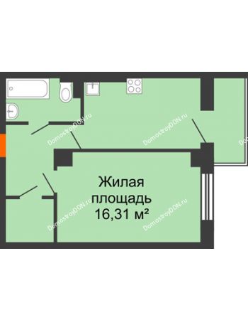 1 комнатная квартира 41,12 м² в ЖК Сокол Градъ, дом Литер 6