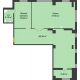 1 комнатная квартира 135,1 м², ЖК ROLE CLEF - планировка