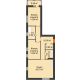 2 комнатная квартира 89,08 м² в ЖК Бунин, дом 2 этап секция 8-10 - планировка