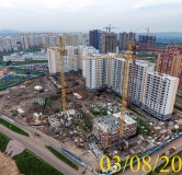 Ход строительства дома 12в в Микрорайон Нанжуль-Солнечный -