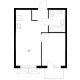 1 комнатная квартира 33 м² в ЖК Савин парк, дом корпус 8 - планировка