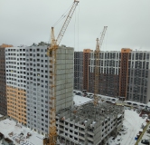 Ход строительства дома № 107, 2 секция в ЖК Боровое -