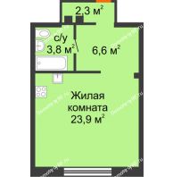 Студия 36,6 м², ЖК Красный дом - планировка