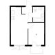 1 комнатная квартира 33 м² в ЖК Савин парк, дом корпус 8 - планировка