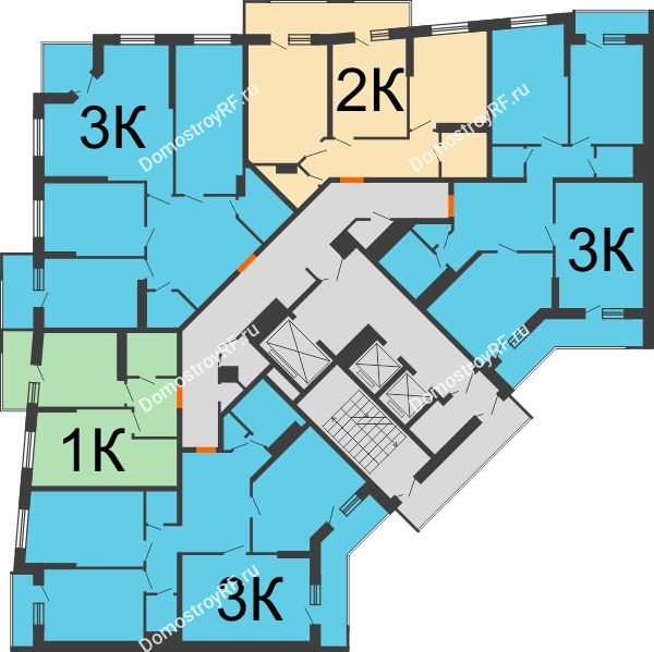 ЖК Сограт - планировка 22 этажа