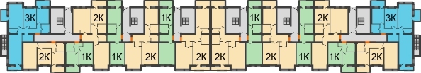 Планировка 1 этажа в доме Блок 4 в ЖК Ярд