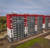 Ход строительства дома 54 в ЖК Вишневая Горка -