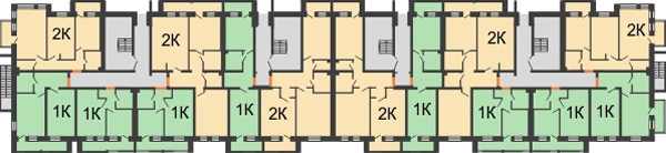 Планировка 1 этажа в доме Блок 2, 3 в ЖК Ярд