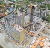Ход строительства дома № 107, корпус 1 (ГП-74) в ЖК Беринг -